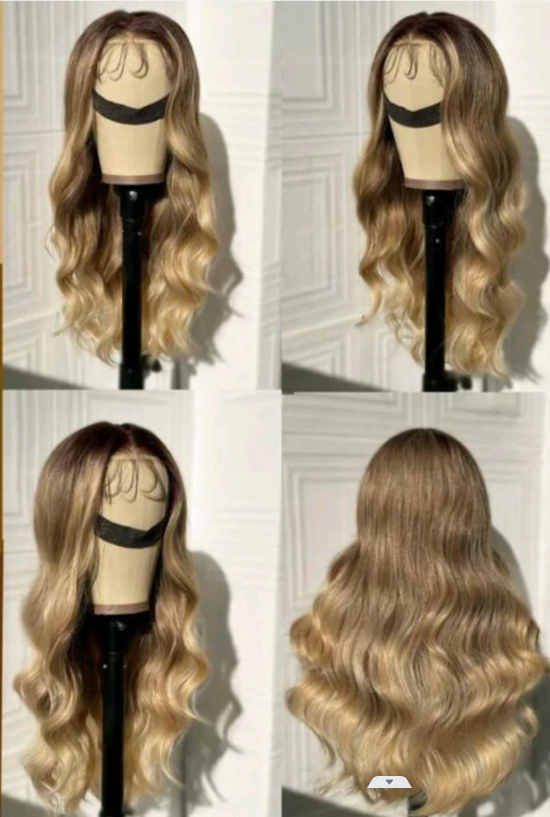 Ombre Blonde Body Wave Wig (Human Blend)