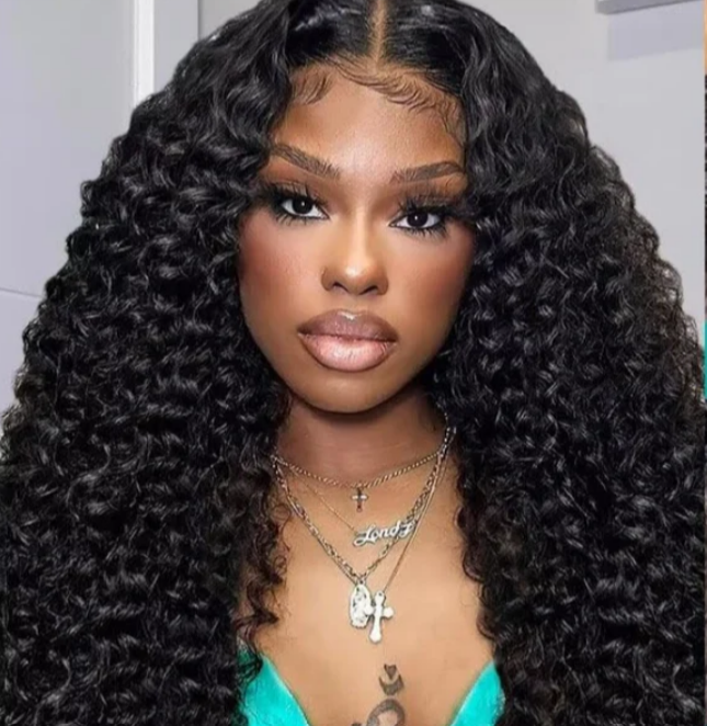 Glueless Curly 13x6 HD Lace Wig (Human Blend)